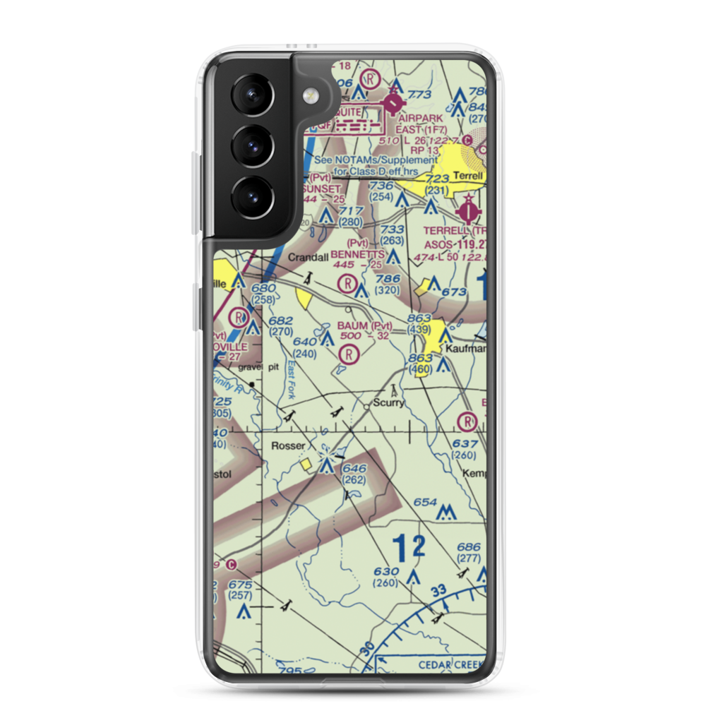 Baum Airport (TA46) VFR Sectional Samsung Case Samsung Galaxy S21 Plus model shown