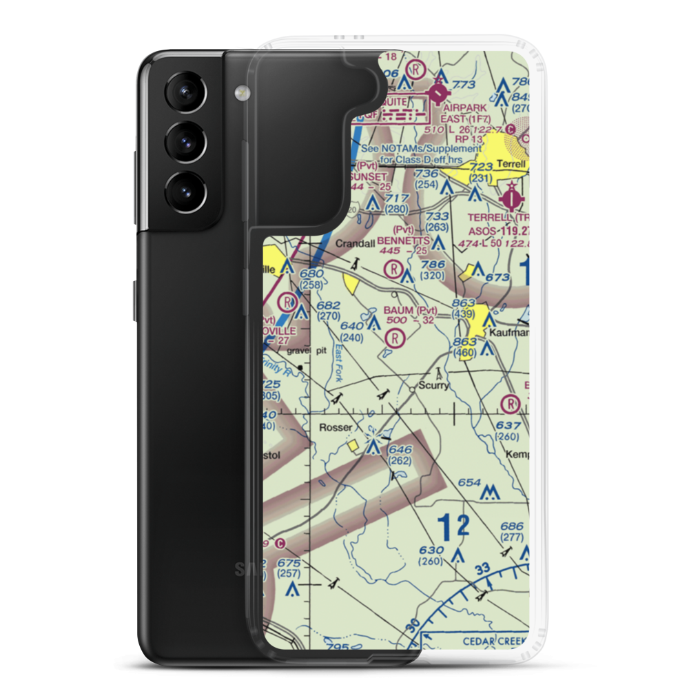 Baum Airport (TA46) VFR Sectional Samsung Case Samsung Galaxy S21 Plus model shown