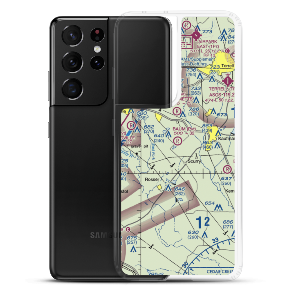 Baum Airport (TA46) VFR Sectional Samsung Case Samsung Galaxy S21 Ultra model shown