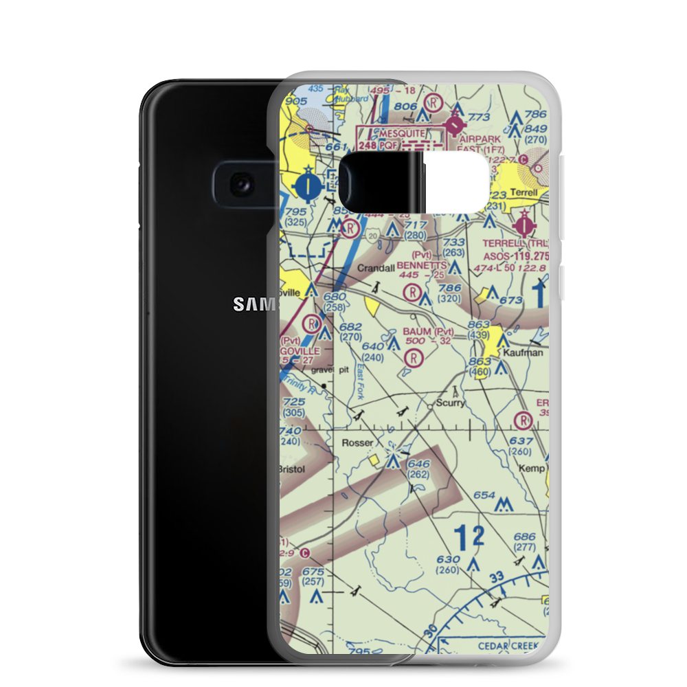 Baum Airport (TA46) VFR Sectional Samsung Case Samsung Galaxy S10e model shown