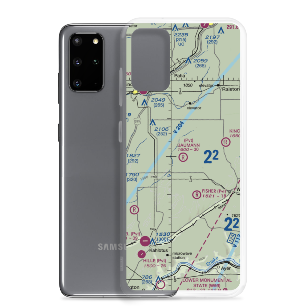 Baumann Farm Inc. Airport (37WA) VFR Sectional Samsung Case Samsung Galaxy S20 Plus model shown