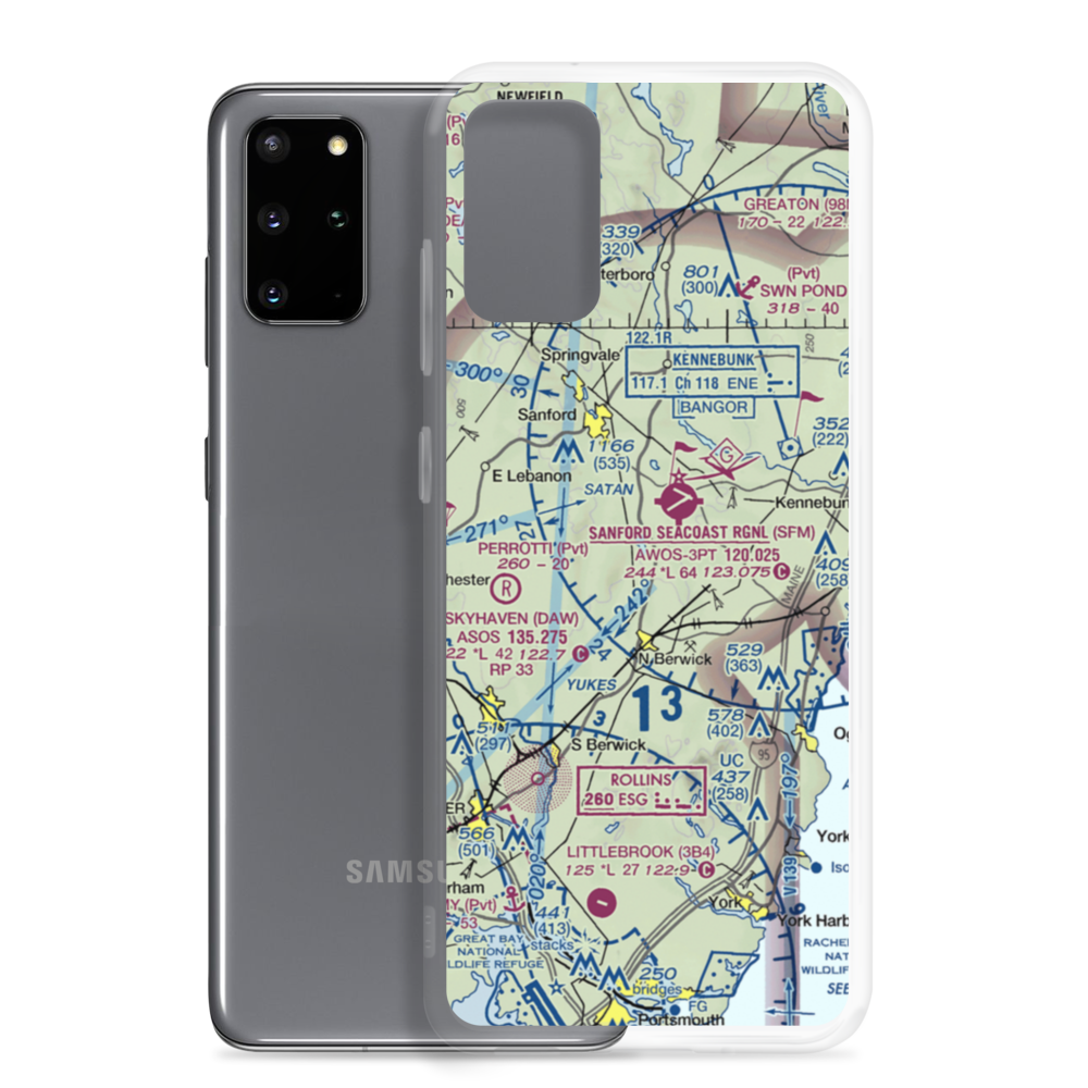 Bauneg Beg Seaplane Base (ME57) VFR Sectional Samsung Case Samsung Galaxy S20 Plus model shown