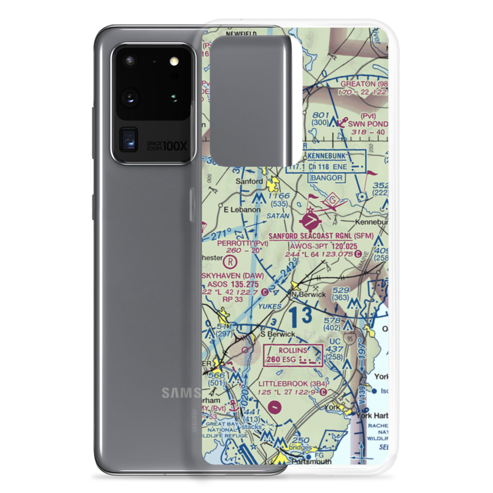 Bauneg Beg Seaplane Base (ME57) VFR Sectional Samsung Case Samsung Galaxy S20 Ultra model shown