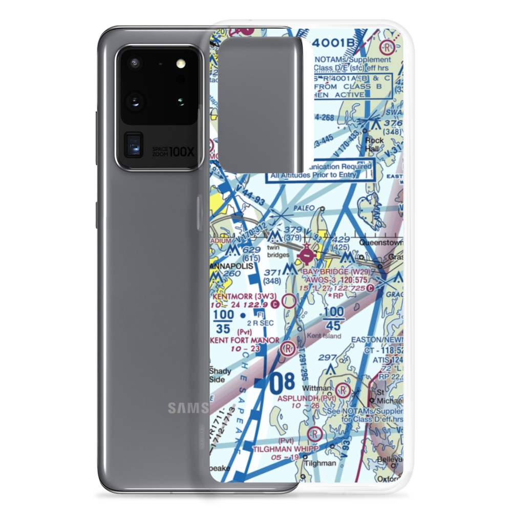 Bay Bridge Airport (W29) VFR Sectional Samsung Case Samsung Galaxy S20 Ultra model shown