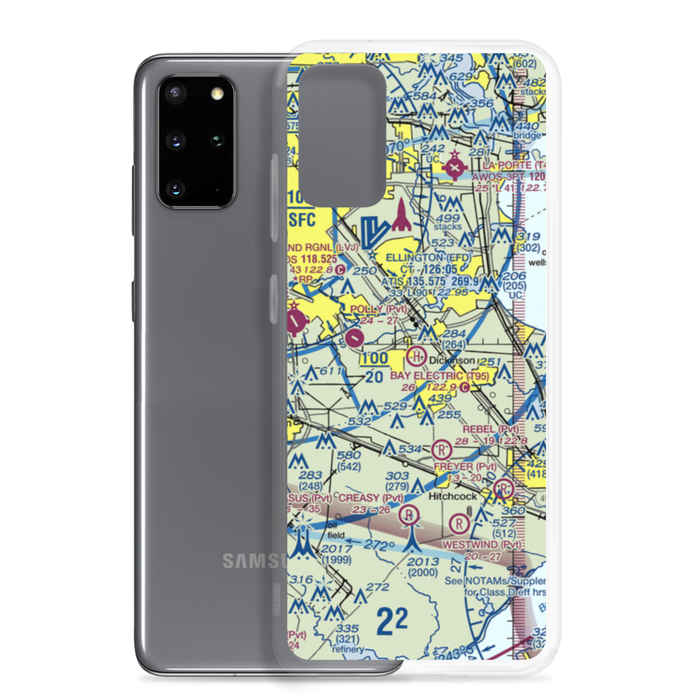 Bay Electric Supply Heliport (T95) VFR Sectional Samsung Case Samsung Galaxy S20 Plus model shown