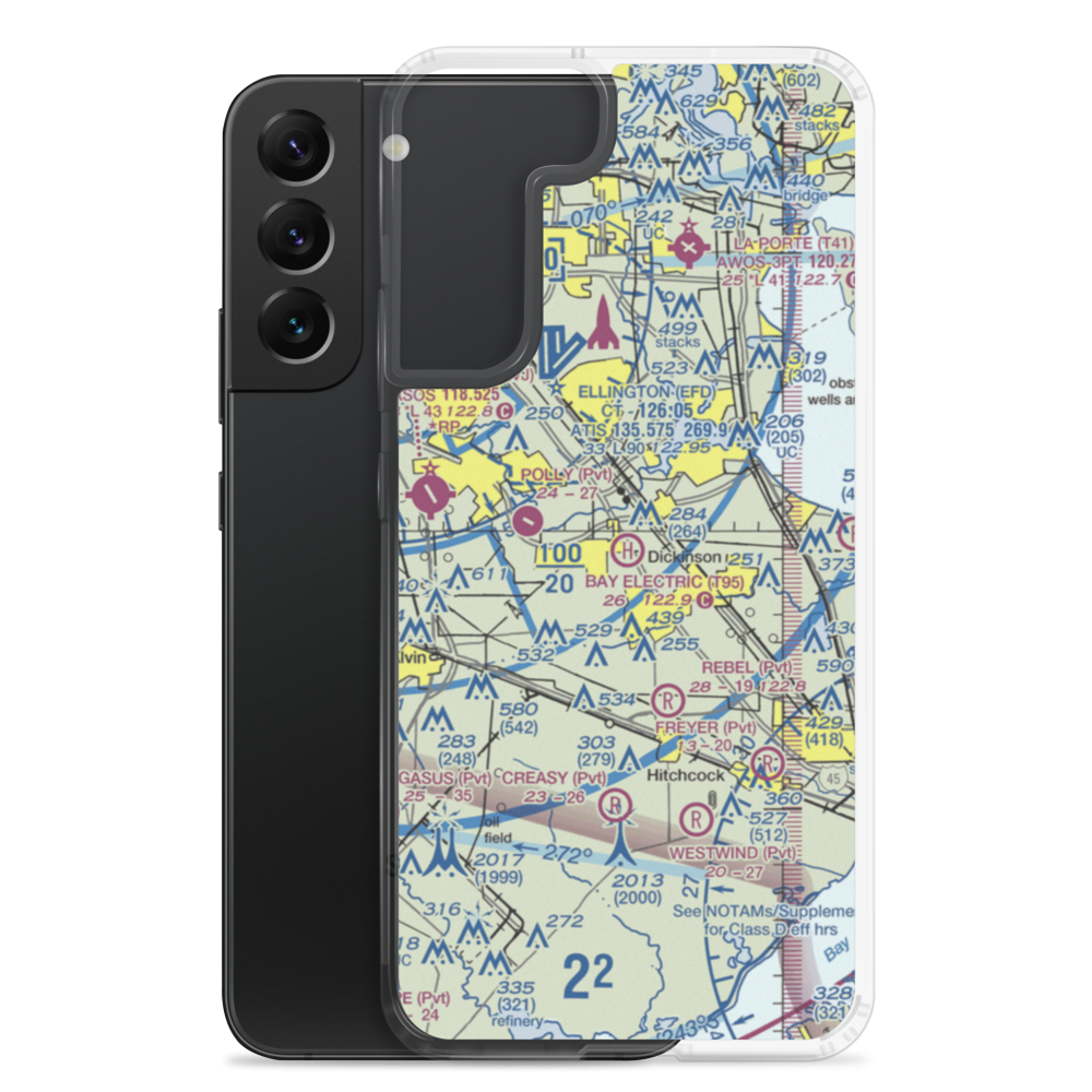 Bay Electric Supply Heliport (T95) VFR Sectional Samsung Case Samsung Galaxy S22 Plus model shown