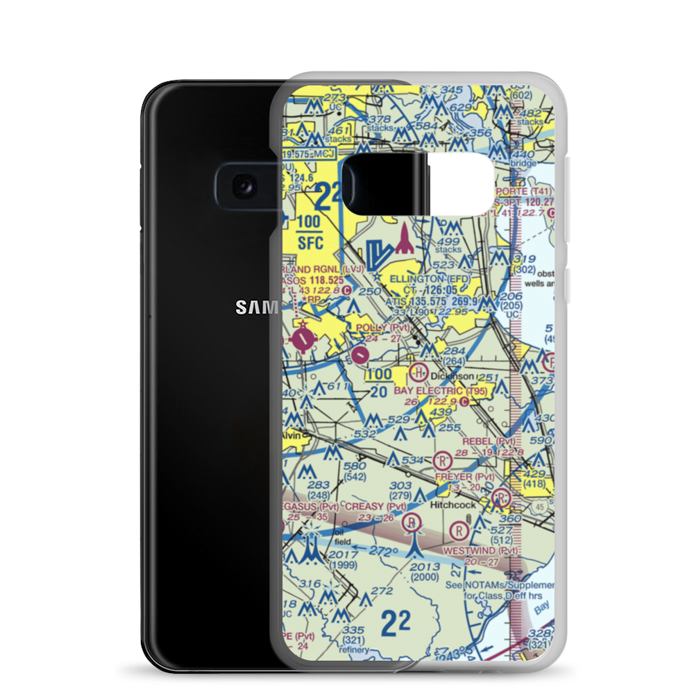 Bay Electric Supply Heliport (T95) VFR Sectional Samsung Case Samsung Galaxy S10e model shown