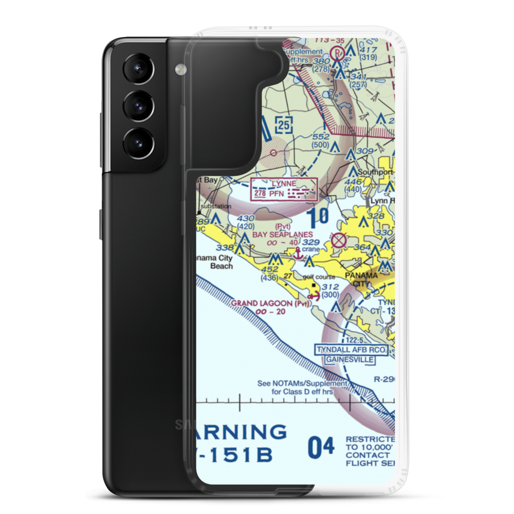 Bay Seaplanes Seaplane Base (4FD4) VFR Sectional Samsung Case Samsung Galaxy S21 Plus model shown