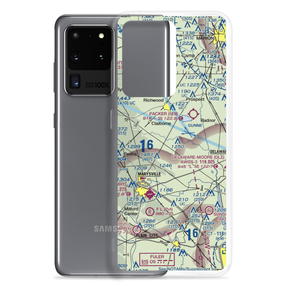 Bayes Airport (9OI7) VFR Sectional Samsung Case Samsung Galaxy S20 Ultra model shown