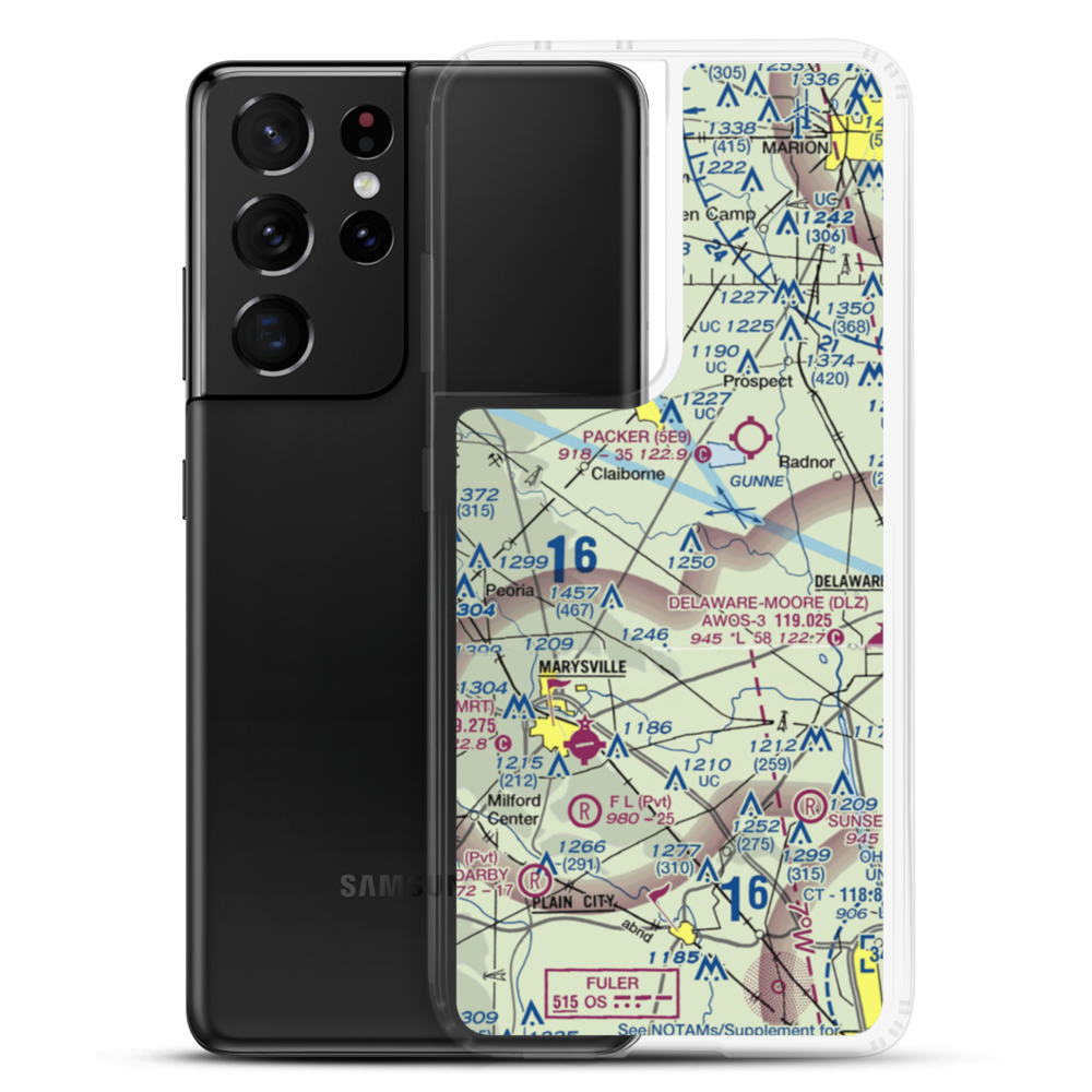 Bayes Airport (9OI7) VFR Sectional Samsung Case Samsung Galaxy S21 Ultra model shown