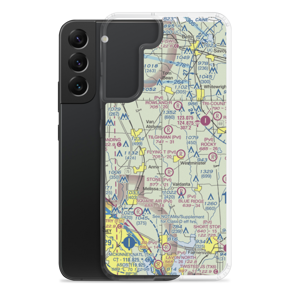 Baylie Airport (66XS) VFR Sectional Samsung Case Samsung Galaxy S22 Plus model shown