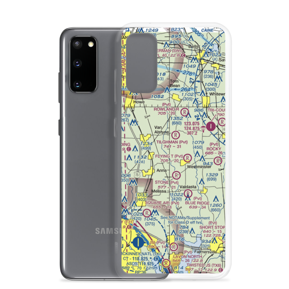 Baylie Airport (66XS) VFR Sectional Samsung Case Samsung Galaxy S20 model shown