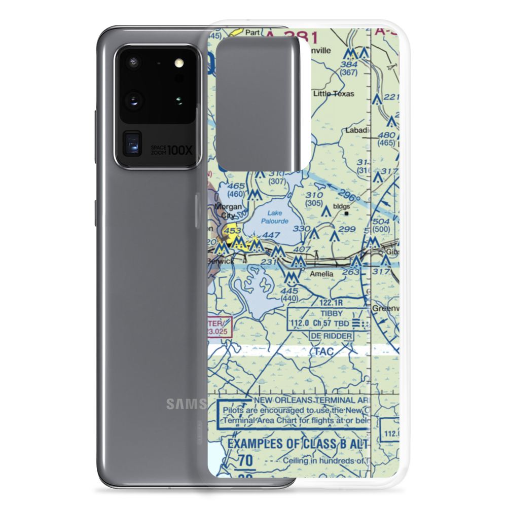 Bayou Boeuf Seaplane Base (LA64) VFR Sectional Samsung Case Samsung Galaxy S20 Ultra model shown