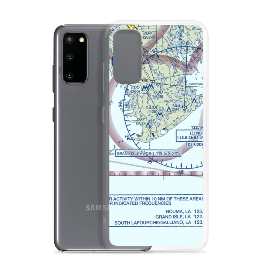 Bayou Fourchon Seaplane Base (1LA4) VFR Sectional Samsung Case Samsung Galaxy S20 model shown