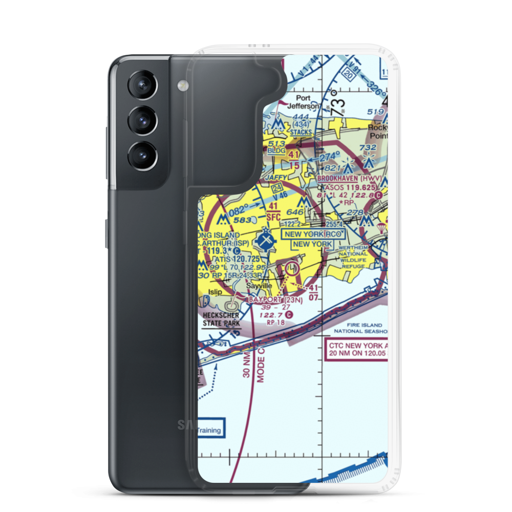Bayport Aerodrome (23N) VFR Sectional Samsung Case Samsung Galaxy S21 model shown