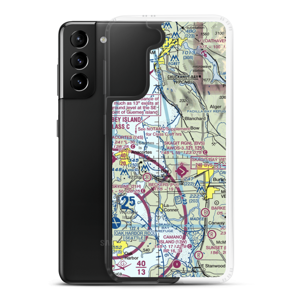 Bayview Farms Airport (WN51) VFR Sectional Samsung Case Samsung Galaxy S21 Plus model shown