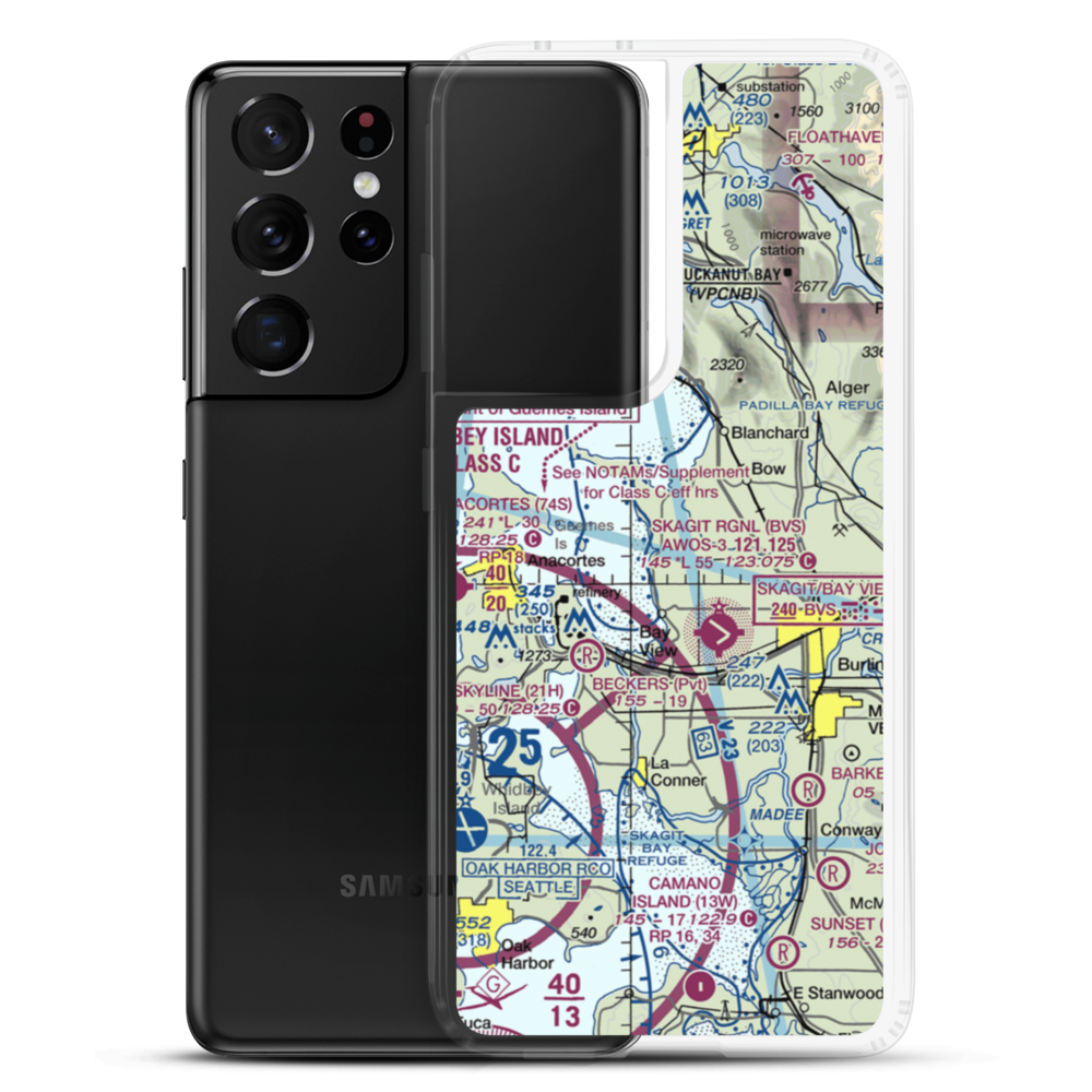 Bayview Farms Airport (WN51) VFR Sectional Samsung Case Samsung Galaxy S21 Ultra model shown