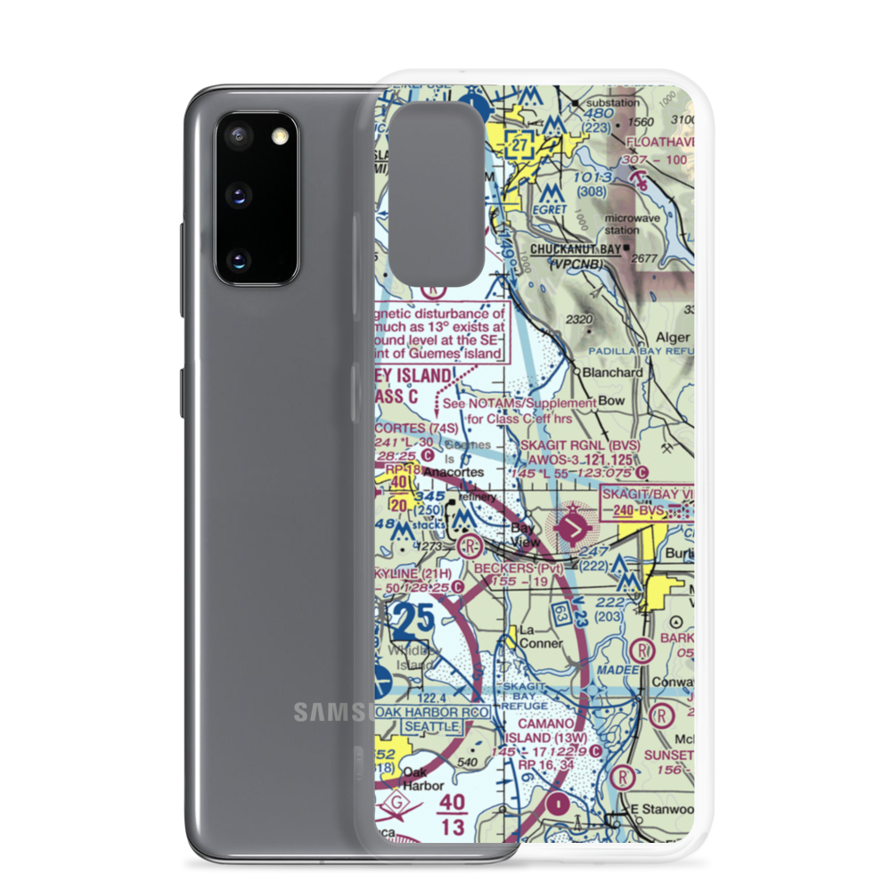 Bayview Farms Airport (WN51) VFR Sectional Samsung Case Samsung Galaxy S20 model shown