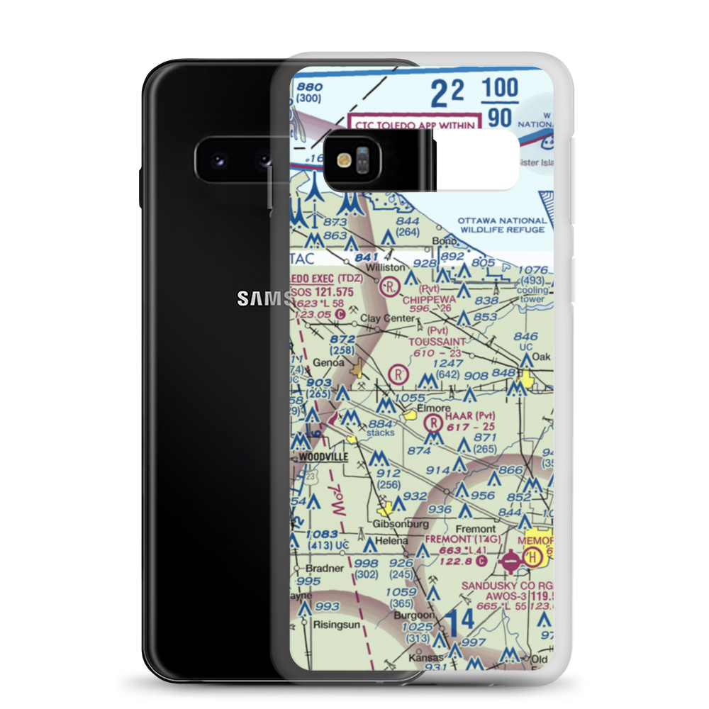 Bea-D Airport (7OI5) VFR Sectional Samsung Case Samsung Galaxy S10 model shown