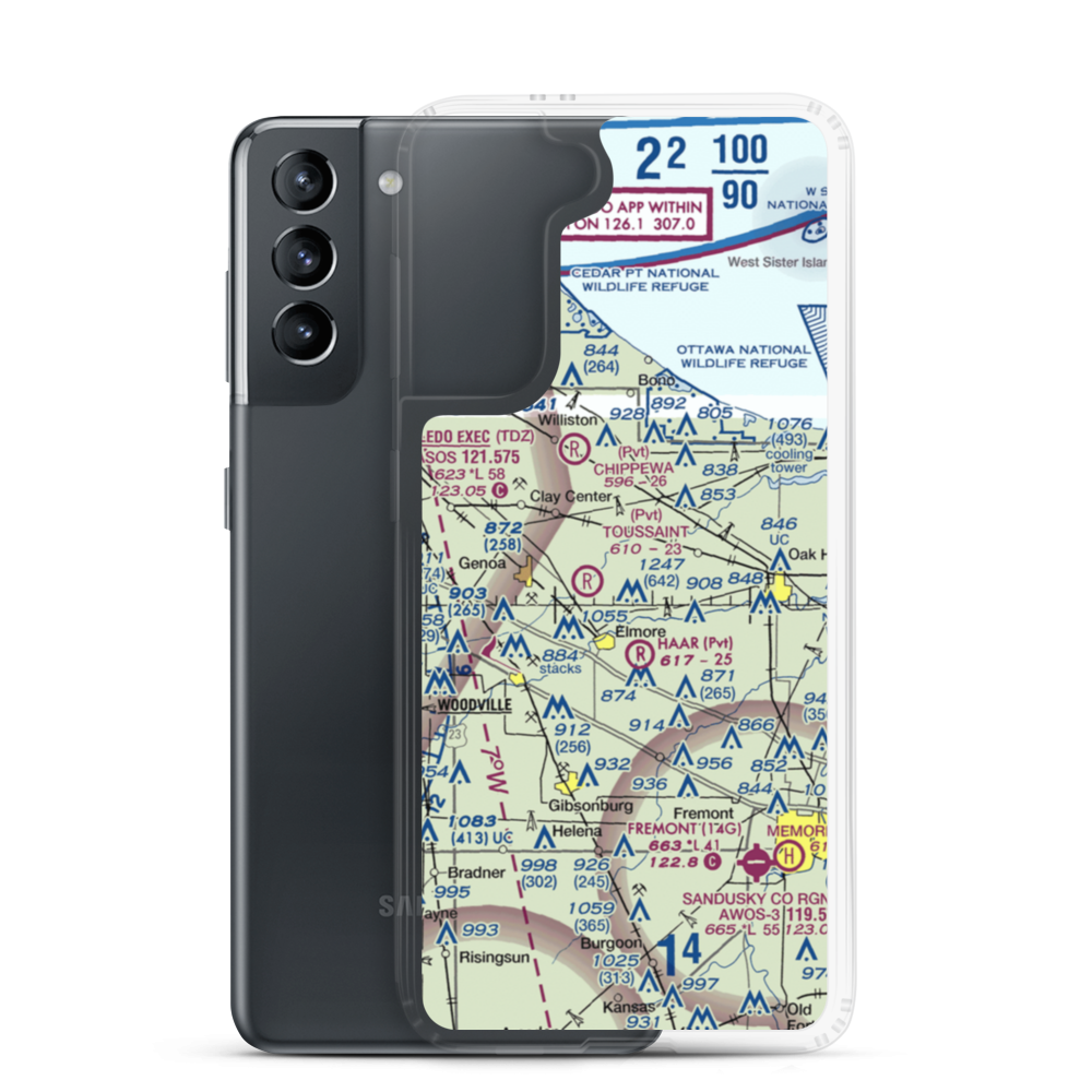 Bea-D Airport (7OI5) VFR Sectional Samsung Case Samsung Galaxy S21 model shown