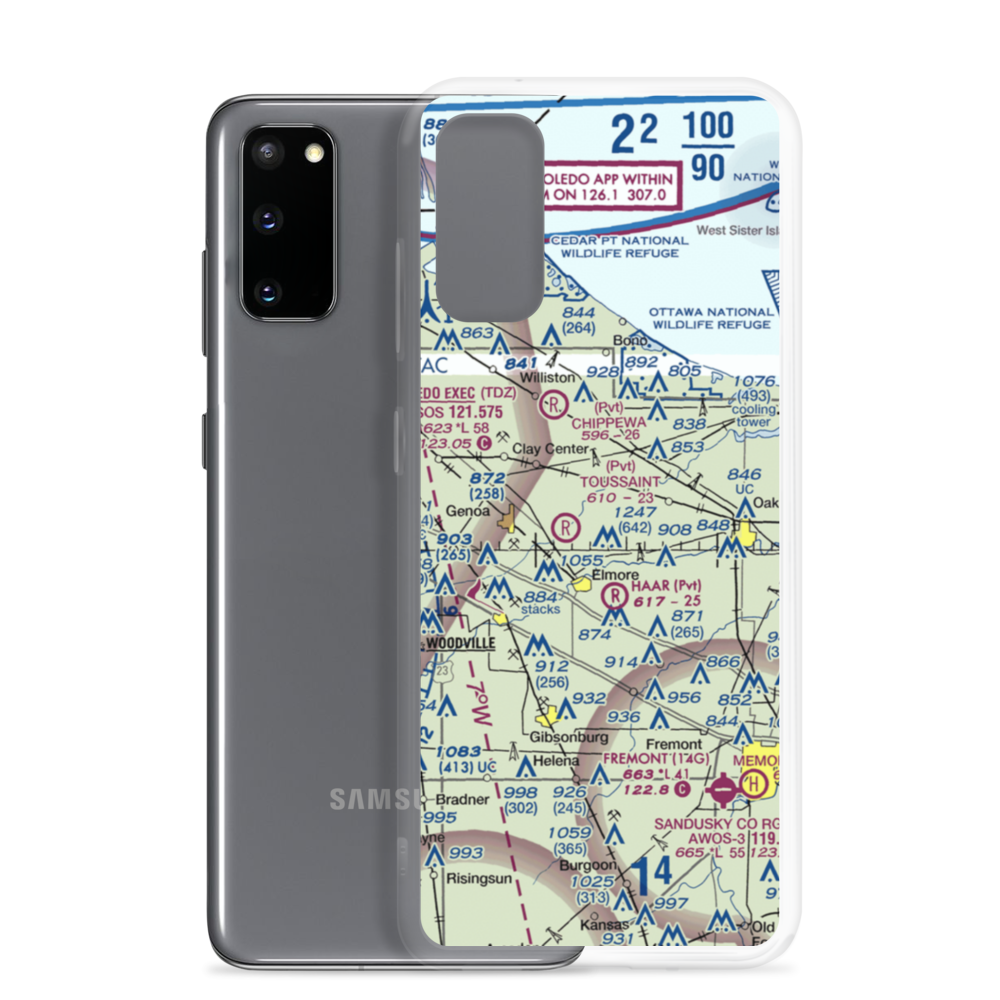 Bea-D Airport (7OI5) VFR Sectional Samsung Case Samsung Galaxy S20 model shown
