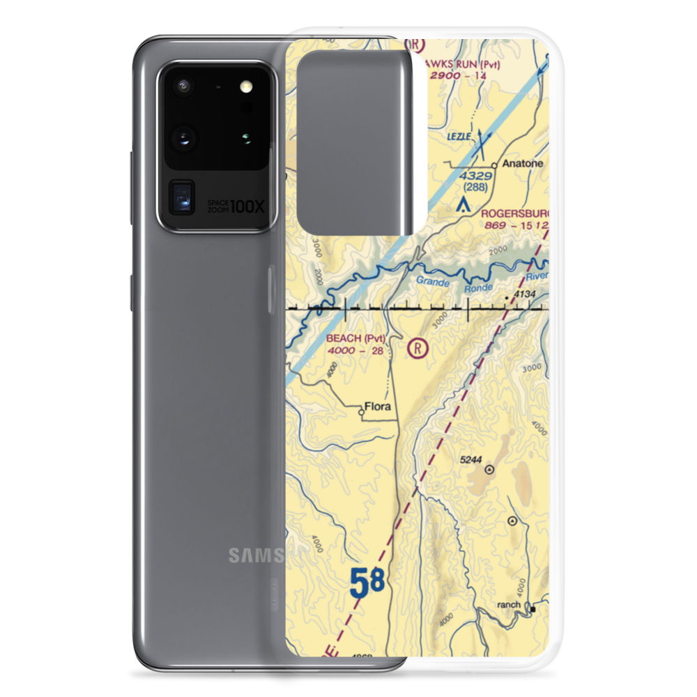 Beach Ranch Airport (OR64) VFR Sectional Samsung Case Samsung Galaxy S20 Ultra model shown