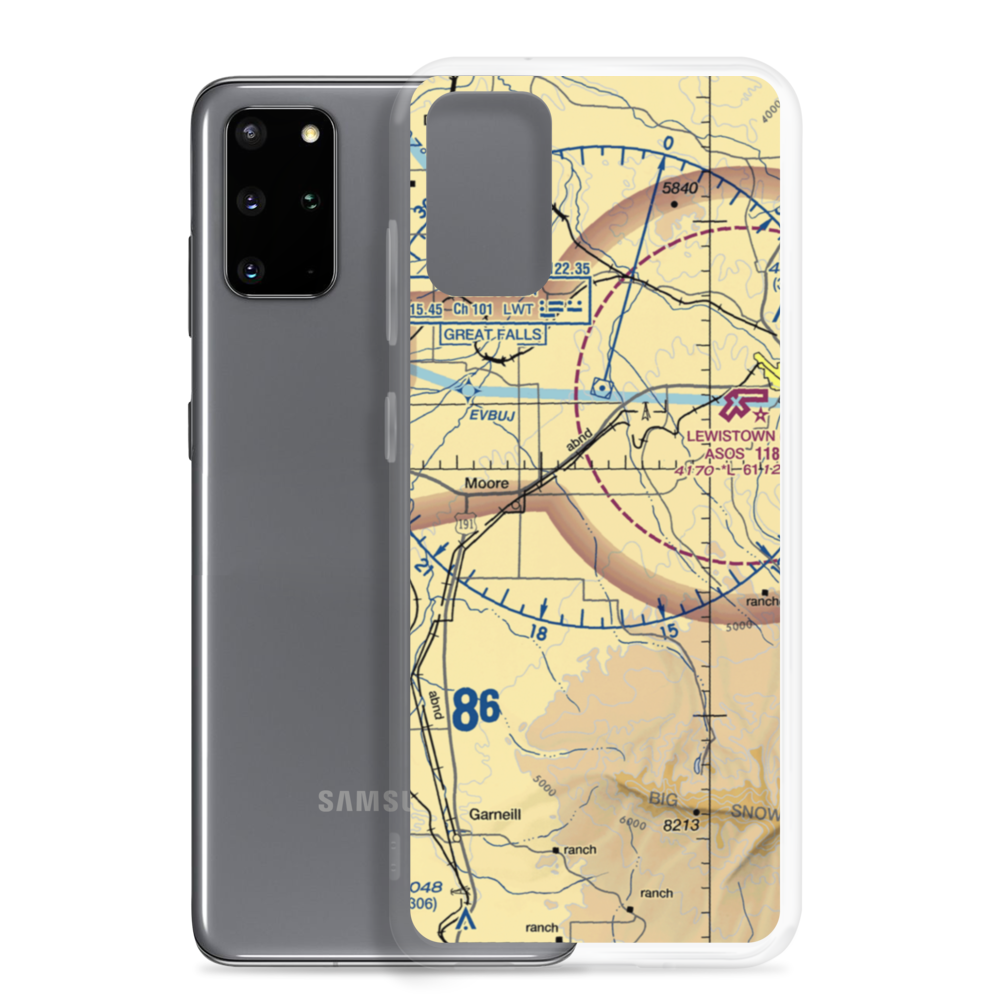 Beacon Star Antique Airfield (MT24) VFR Sectional Samsung Case Samsung Galaxy S20 Plus model shown