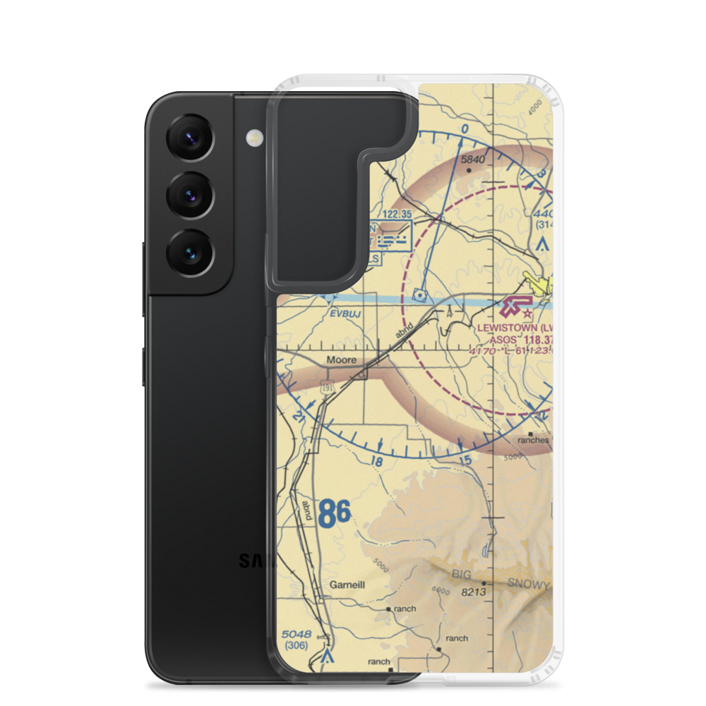 Beacon Star Antique Airfield (MT24) VFR Sectional Samsung Case Samsung Galaxy S22 model shown