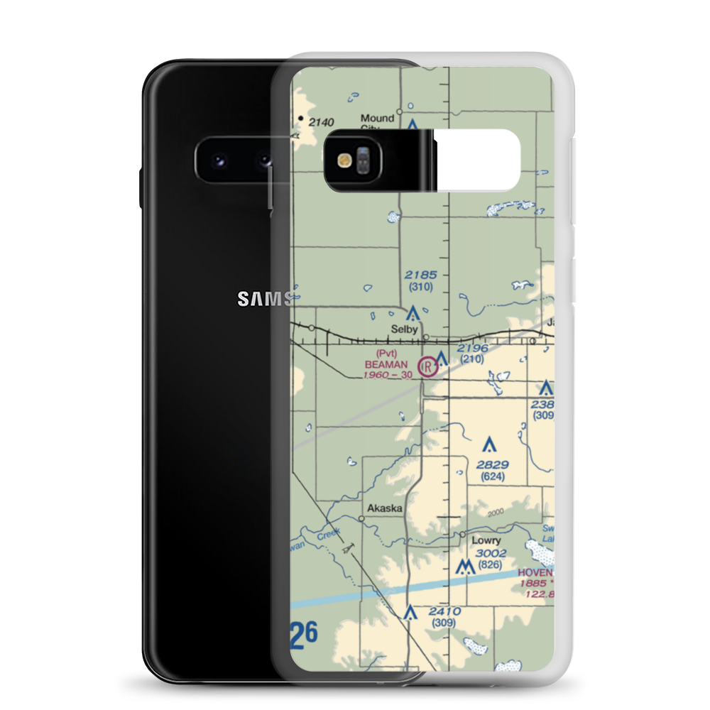 Beaman Airport (9SD7) VFR Sectional Samsung Case Samsung Galaxy S10 model shown