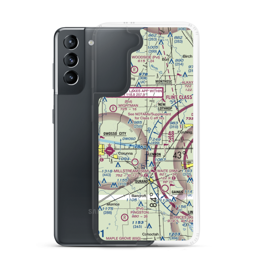 Bean Blossom Airport (6B3) VFR Sectional Samsung Case Samsung Galaxy S21 model shown