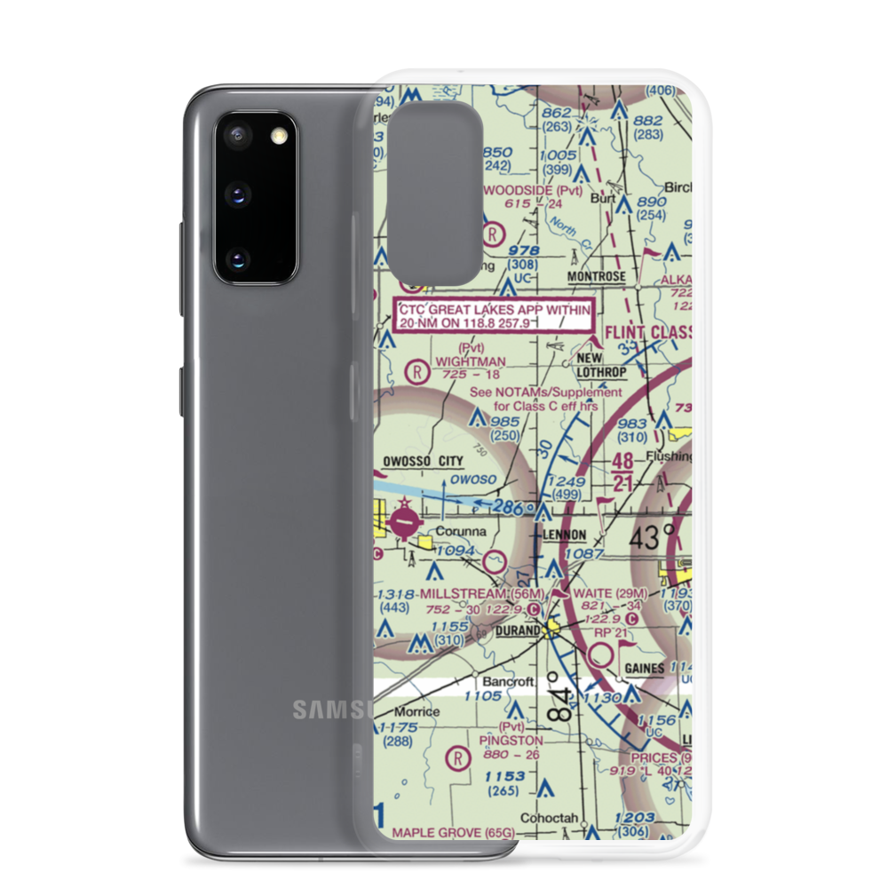 Bean Blossom Airport (6B3) VFR Sectional Samsung Case Samsung Galaxy S20 model shown