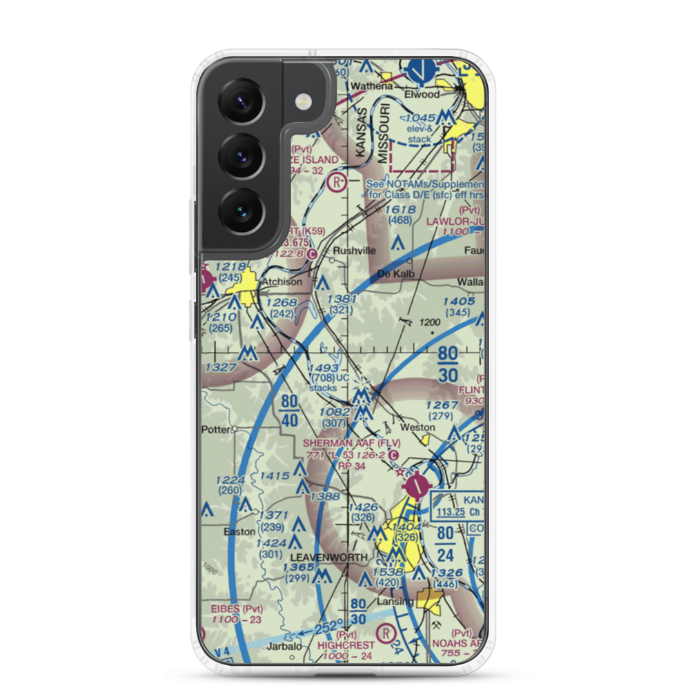 Bean Lake Airport (8MO7) VFR Sectional Samsung Case Samsung Galaxy S22 Plus model shown
