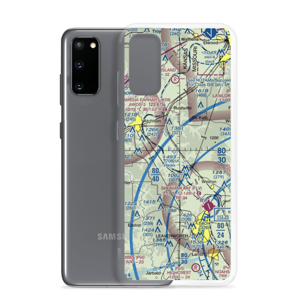 Bean Lake Airport (8MO7) VFR Sectional Samsung Case Samsung Galaxy S20 model shown