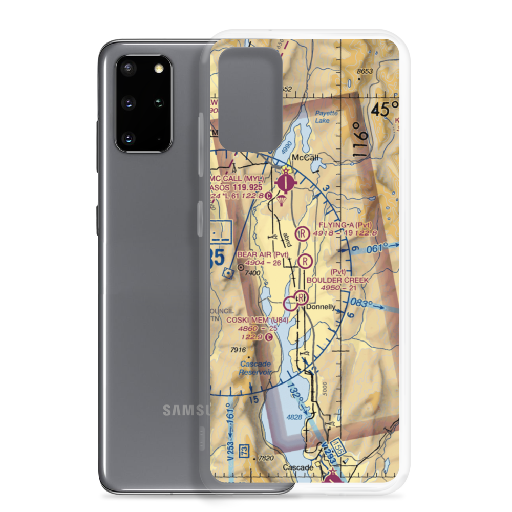 Bear Air Airport (ID96) VFR Sectional Samsung Case Samsung Galaxy S20 Plus model shown