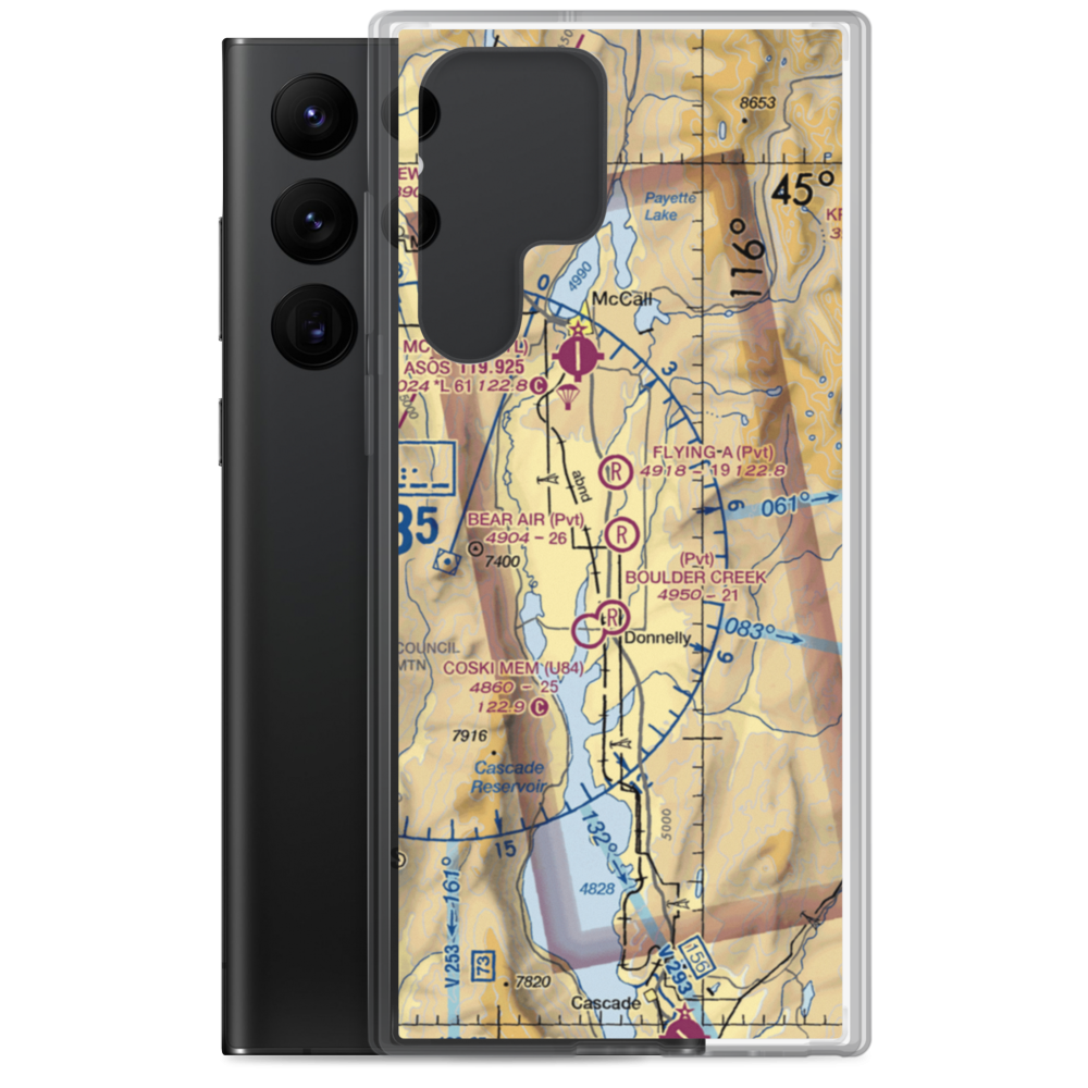Bear Air Airport (ID96) VFR Sectional Samsung Case Samsung Galaxy S22 Ultra model shown