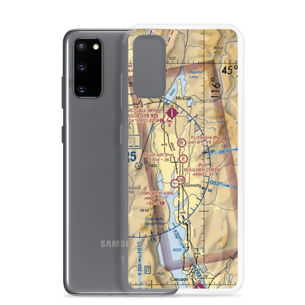 Bear Air Airport (ID96) VFR Sectional Samsung Case Samsung Galaxy S20 model shown