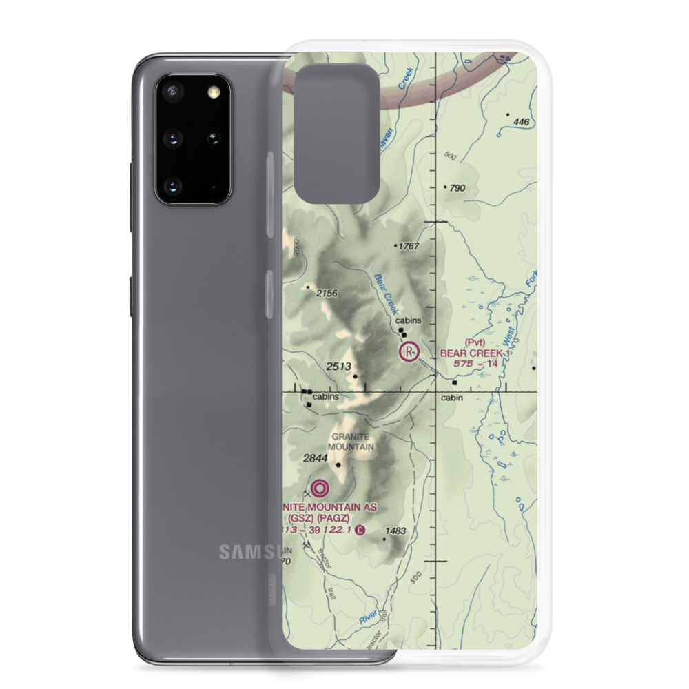 Bear Creek 1 Airport (AK02) VFR Sectional Samsung Case Samsung Galaxy S20 Plus model shown