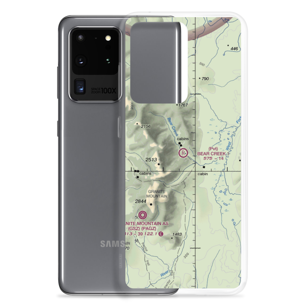 Bear Creek 1 Airport (AK02) VFR Sectional Samsung Case Samsung Galaxy S20 Ultra model shown