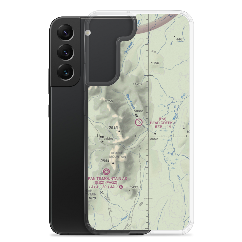 Bear Creek 1 Airport (AK02) VFR Sectional Samsung Case Samsung Galaxy S22 Plus model shown