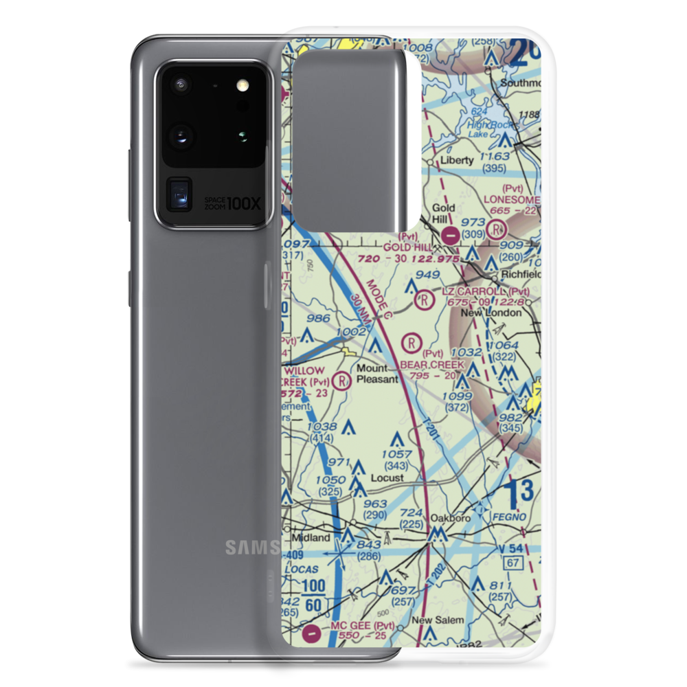Bear Creek Airport (NC79) VFR Sectional Samsung Case Samsung Galaxy S20 Ultra model shown