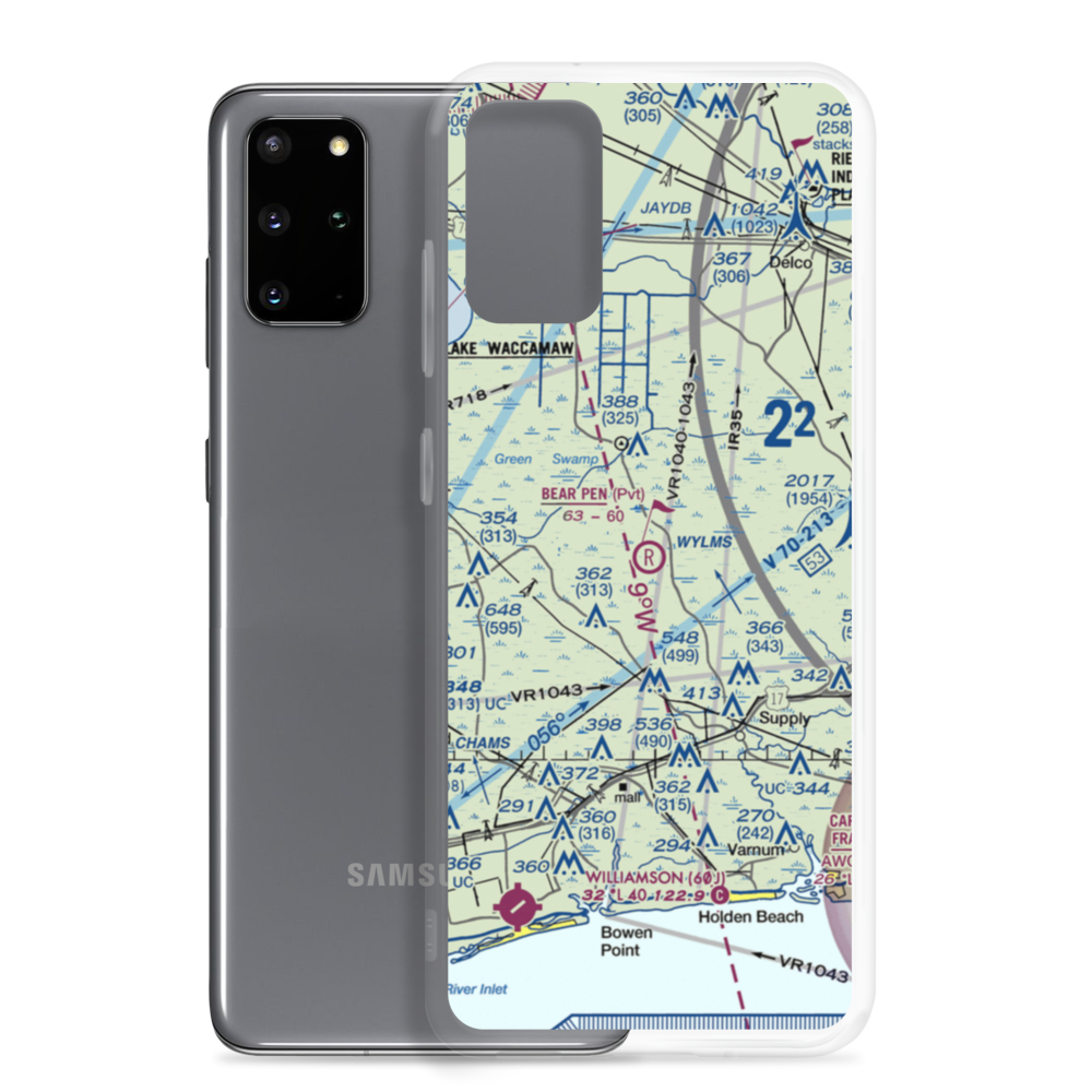 Bear Pen Airport (NC43) VFR Sectional Samsung Case Samsung Galaxy S20 Plus model shown