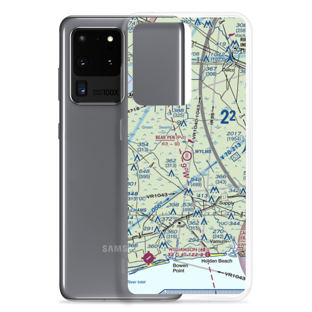 Bear Pen Airport (NC43) VFR Sectional Samsung Case Samsung Galaxy S20 Ultra model shown