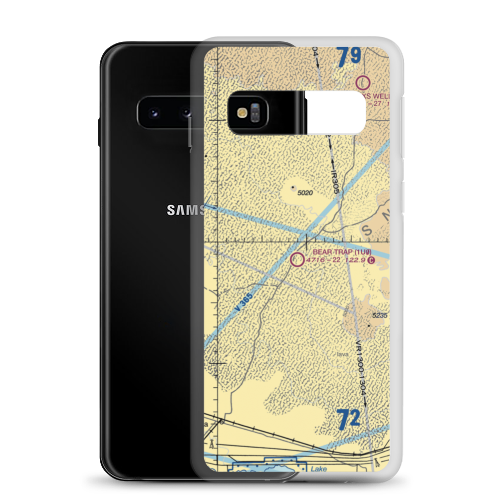 Bear Trap Airport (1U0) VFR Sectional Samsung Case Samsung Galaxy S10 model shown
