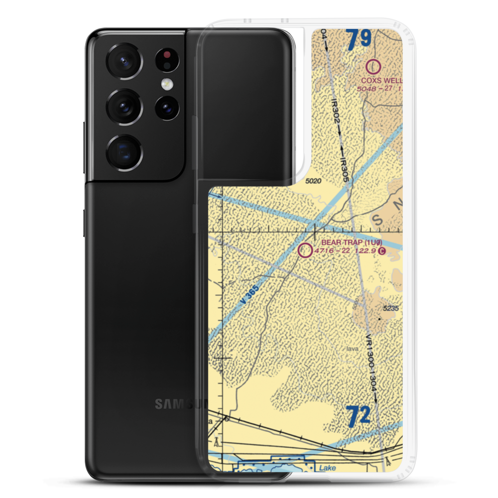 Bear Trap Airport (1U0) VFR Sectional Samsung Case Samsung Galaxy S21 Ultra model shown