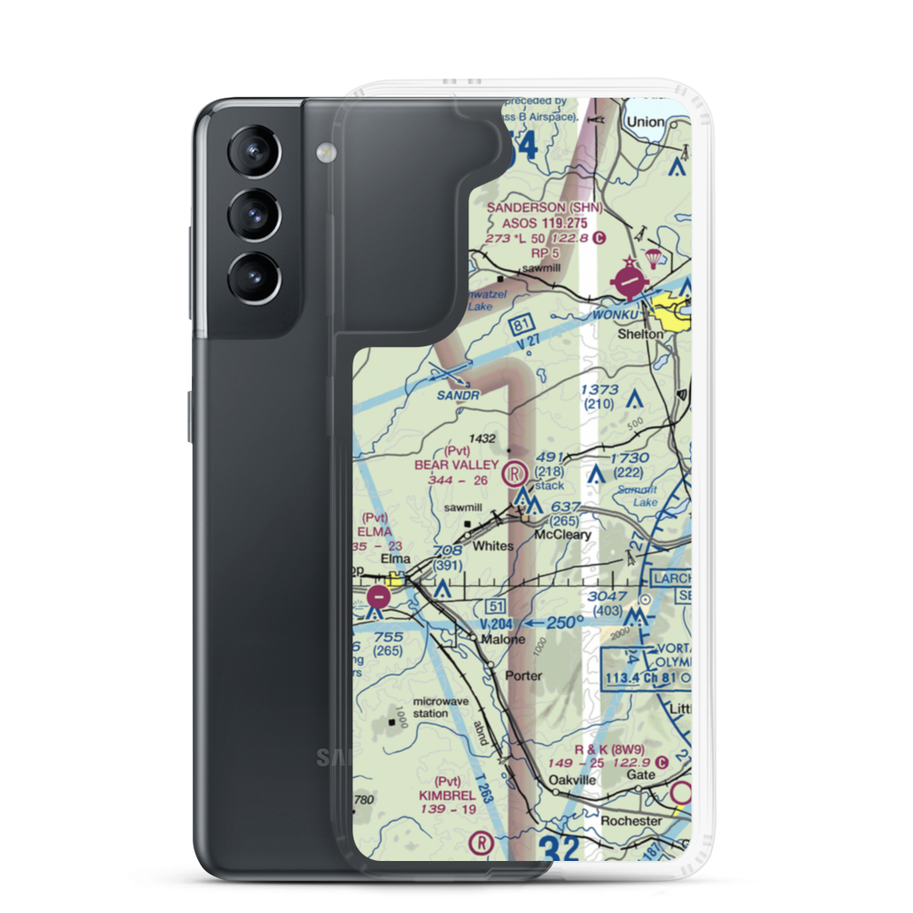 Bear Valley Skyranch Airport (WN47) VFR Sectional Samsung Case Samsung Galaxy S21 model shown