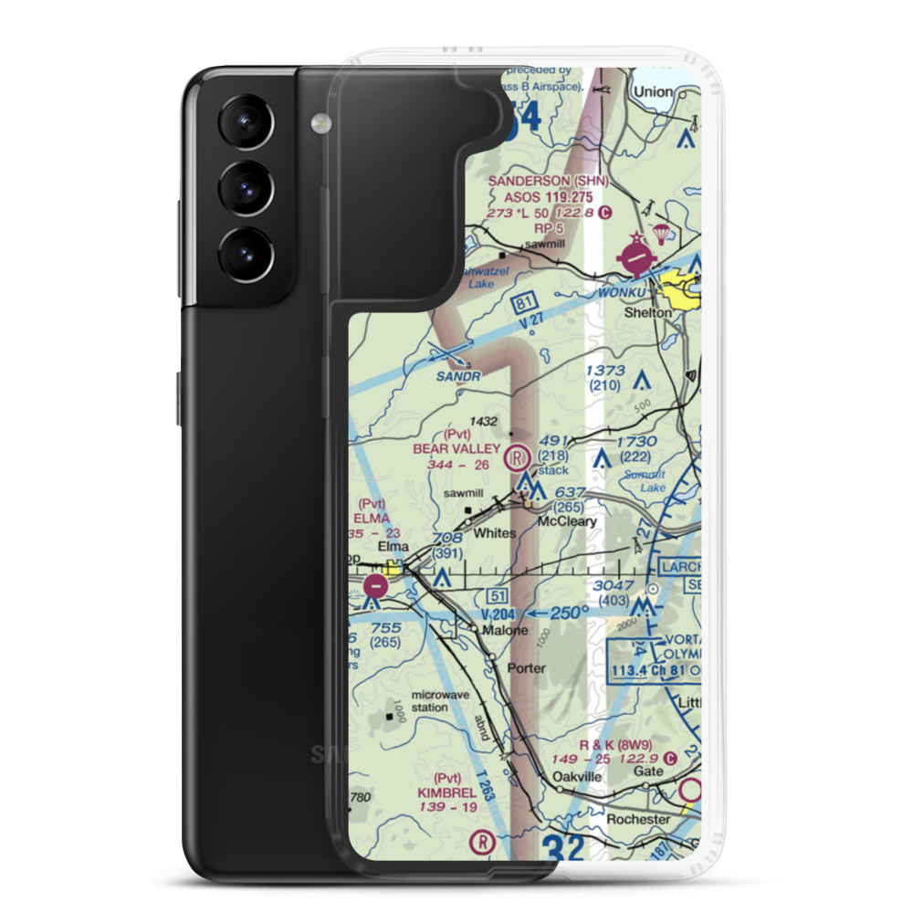 Bear Valley Skyranch Airport (WN47) VFR Sectional Samsung Case Samsung Galaxy S21 Plus model shown