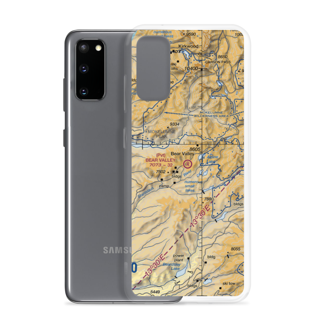 Bear Valley STOLport (73CA) VFR Sectional Samsung Case Samsung Galaxy S20 model shown