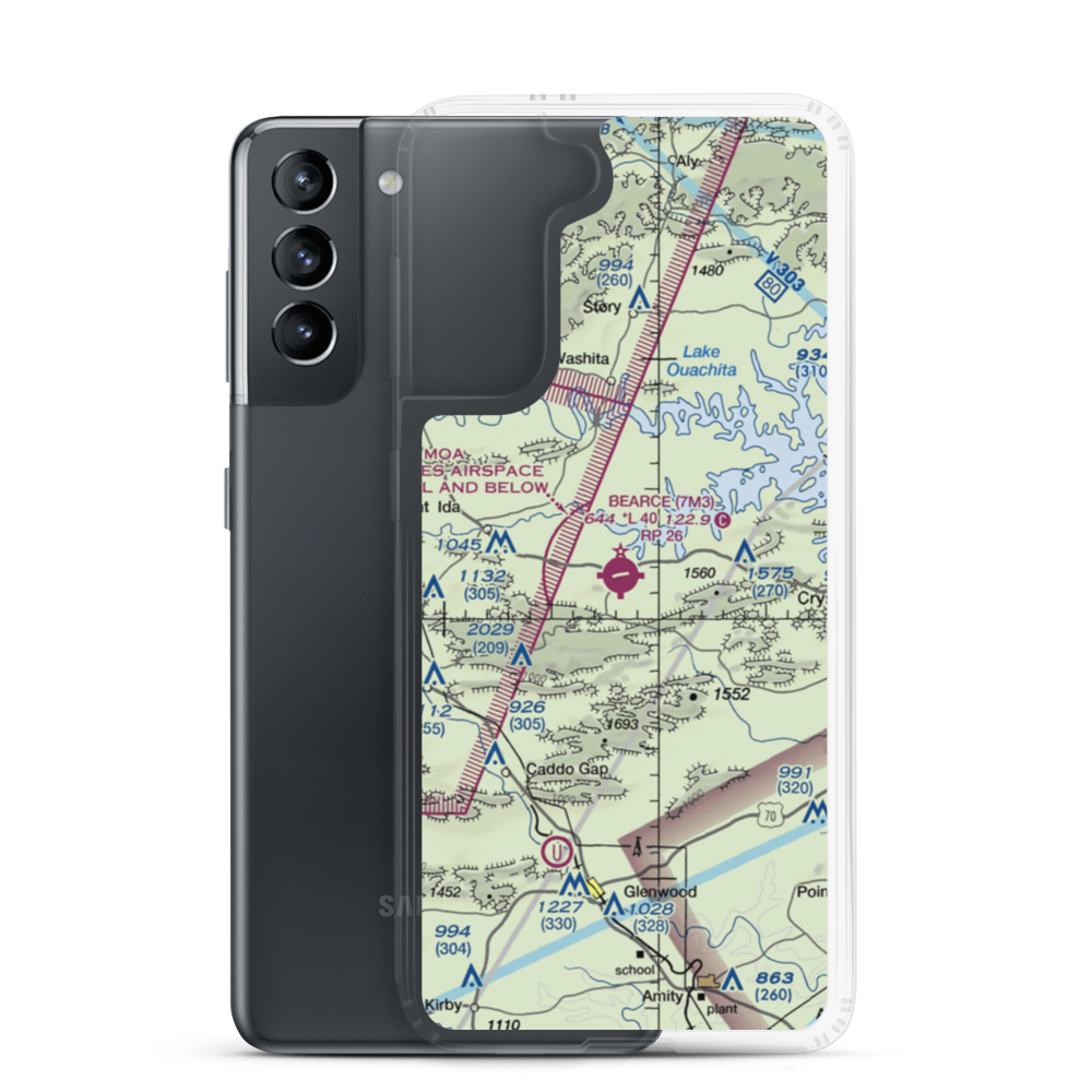 Bearce Airport (7M3) VFR Sectional Samsung Case Samsung Galaxy S21 model shown