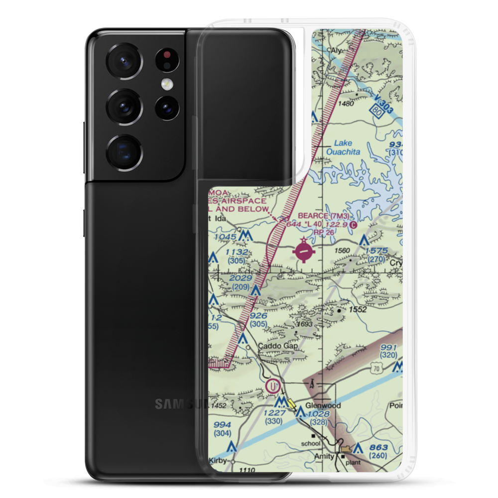 Bearce Airport (7M3) VFR Sectional Samsung Case Samsung Galaxy S21 Ultra model shown