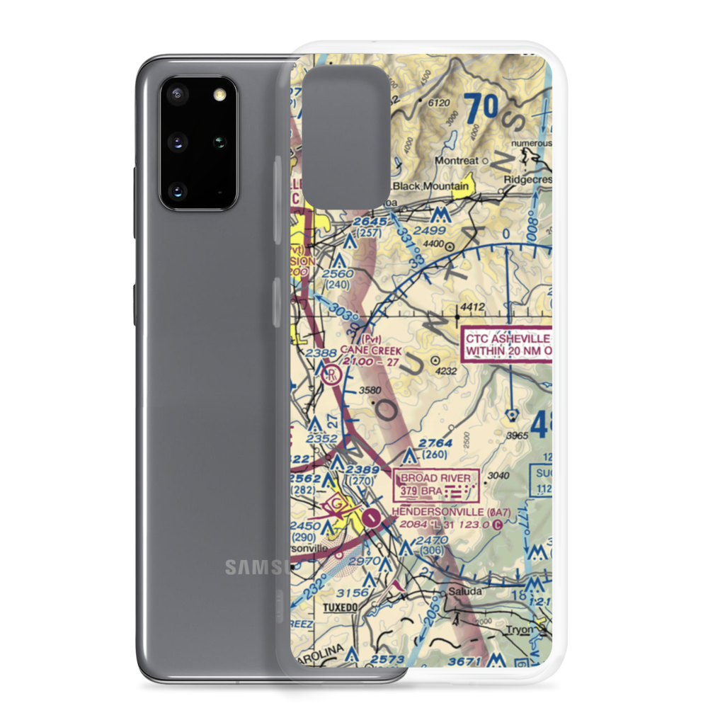 Bearwallow Farm Airport (0NC1) VFR Sectional Samsung Case Samsung Galaxy S20 Plus model shown